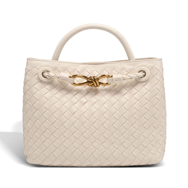 New metal rope buckle woven bag shoulder messenger bag large capacity fashion
