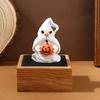 Halloween Resin Nisse Statue Liten Nisse Spøkelse Figur Halloween Tegneserie Stående Spøkelse Ornament for Hjemmekontordekor