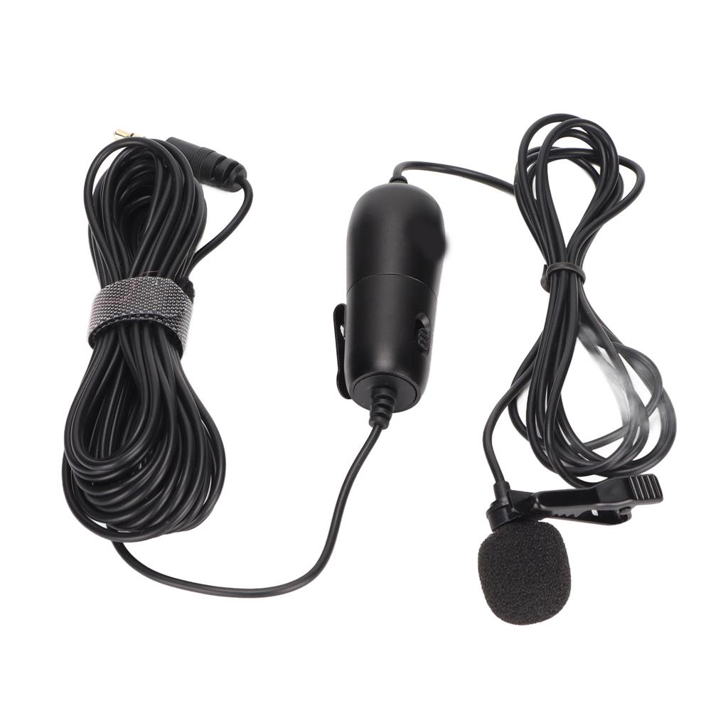 S2 Lavalier Microphone Professional Lapel Mic with 6.5mm Adapter for Recording Video Vlogs Podcasts Interviews