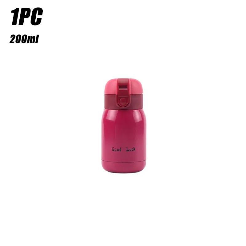 1-2PCS New Design Small Mini Pop-up Lid Portable Double Wall Insulated Stainless Steel Water Bottle For Kids