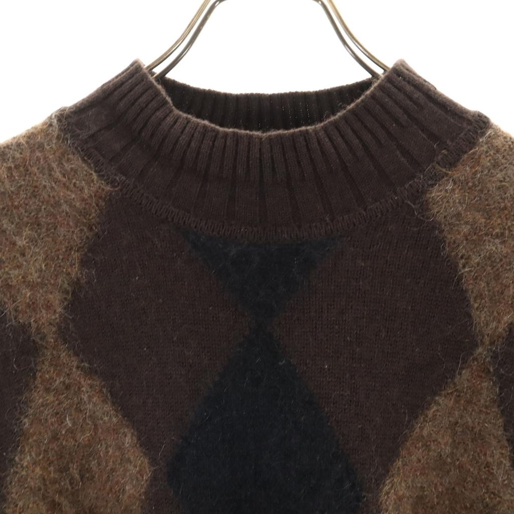 Verri 90s Made In Italy Wool Blend Old Argyle Pattern Long Sleeve Sweater Men's Used