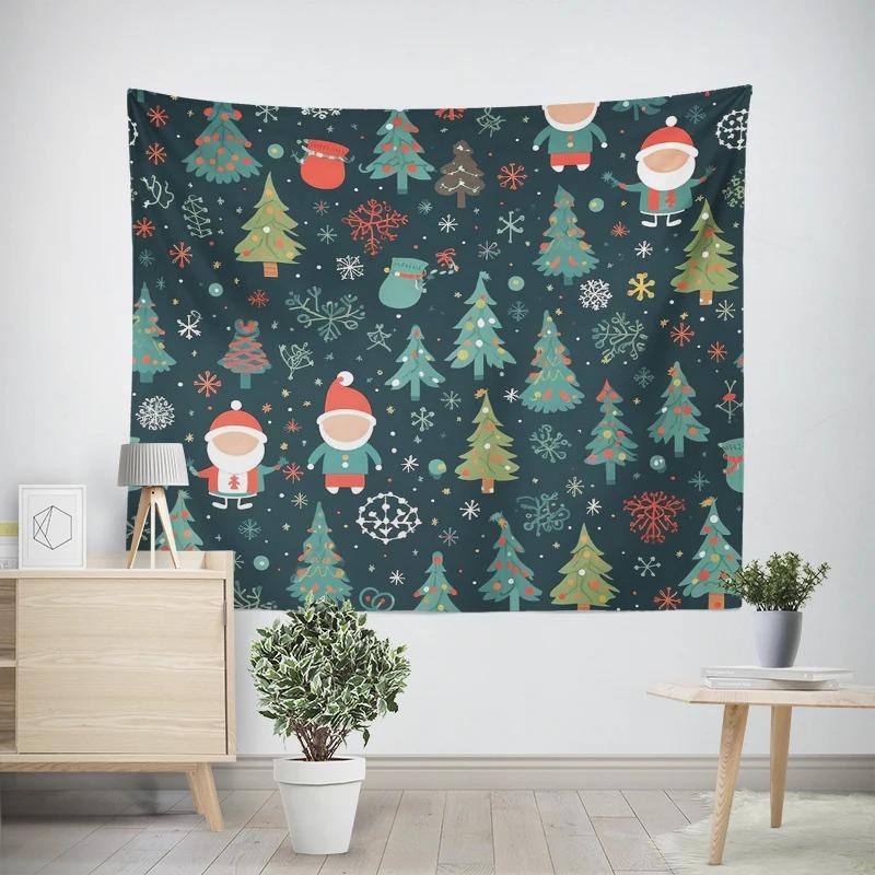 Christmas New Year Christmas Tree Pattern Living Room Bedroom Decorative Tapestry