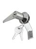 2 Keys Handle Lock Aluminium Alloy Handle Lock 23*22*2-R2.5 Mm Hole Opening Size Secure Fit Versatile Application