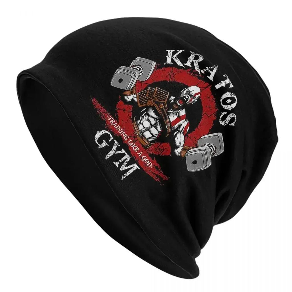 Skull Kratos God Of War Unisex Adult Beanies Caps Knitted Bonnet Hat Warm Fashion Autumn Winter Outdoor Skullies Hats