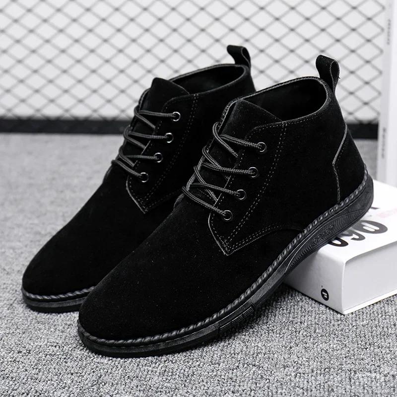 Fashion Men Sneaker Casual Shoes Men Suede Shoes Man Oxford Men Shoe Flats Luxury  Breathable Dress Shoes for Man