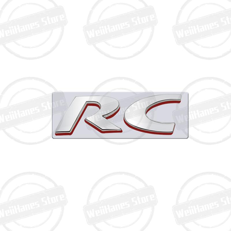 Metal 3D For RC CC Letter Logo u333 206 205 301 308 306 307 508 2008 4008 5008 RCZ Car Rear Trunk Body Sticker Accessories 333u