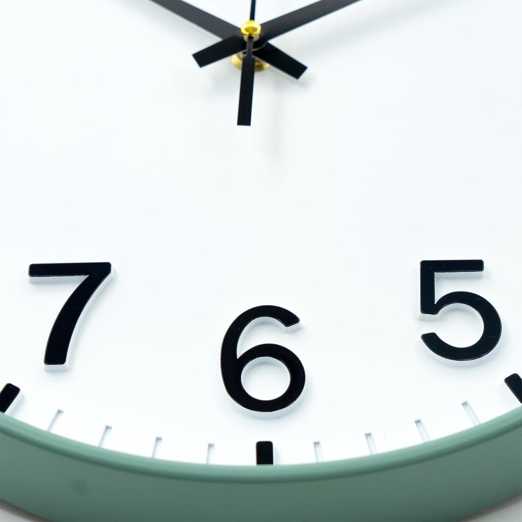 Wanduhr, Leise, Skandinavisch, Stilvoll, 3D-Zahlen, Durchmesser 30cm, Leise, Wanduhr, Wandaufhängung, Leicht ablesbar, Skandinavisch