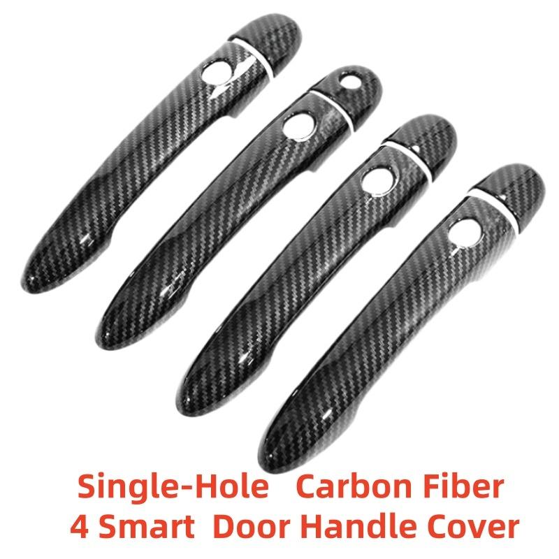 Carbon Car Accessory Door Handle Cover Trim Paste Style 2005 2006 2007 2008 2009 2010 2011 2012 Chrome For Renault Clio MK3