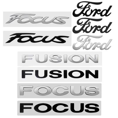 LLC3 3D Letters Car Body Rear Trunk Bumper Emblem Stickers Badge Decal For Focus Logo Fusion MK2 MK4 Fiesta Mustang Accessories
