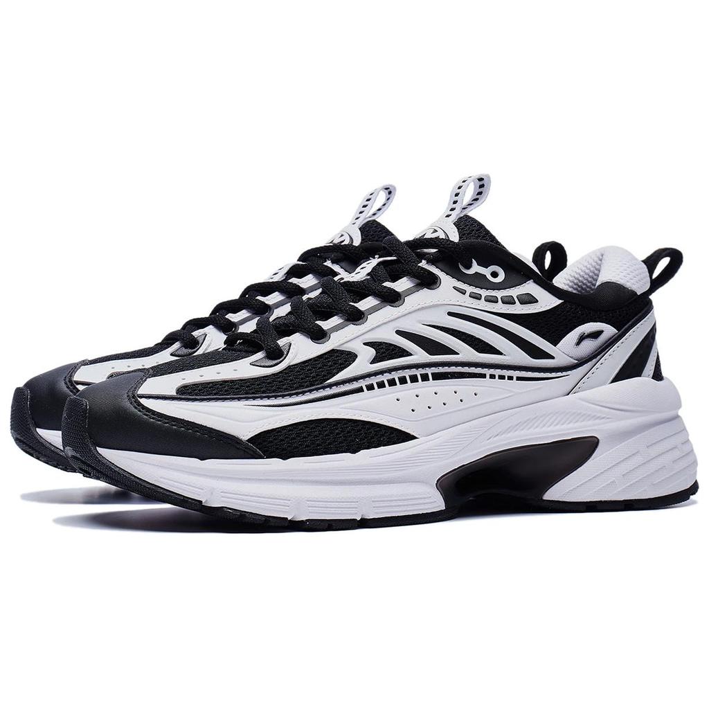 Li Ning Comet Wear resistant And Lightweight Low top Casual Shoes Women's White Black AGCT236-1