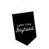 Boyhood Banner Decorative Wall Hanging Pennant Flag Triangle Display Ornament Polyester Wooden