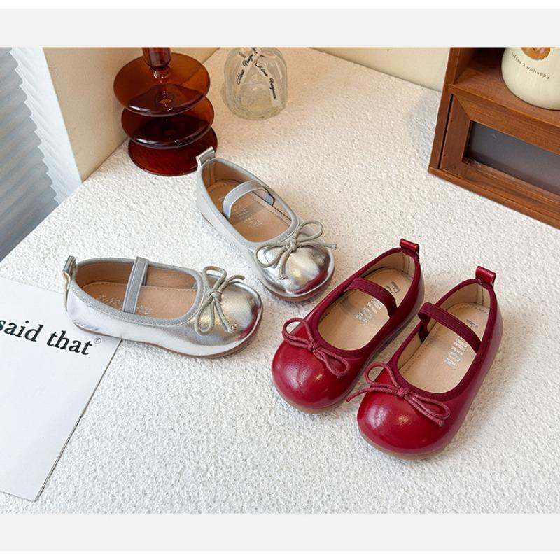 Girls Round Toe Soft Sole Princess Leather Shoes Kids Children Casual Single Shoes