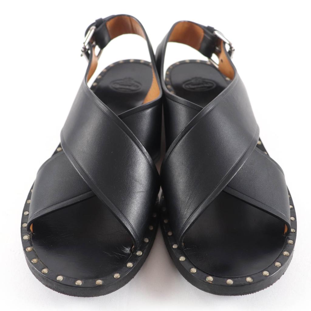 Great CHURCH'S Sandals RHONDA Cross Strap Flat Leather black leather Women 35.5 Used