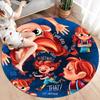 Pippi Longstocking Round Area Rug,Carpet Rug for Living Room Bedroom Sofa Playroom Decor,Non-slip Floor Mat