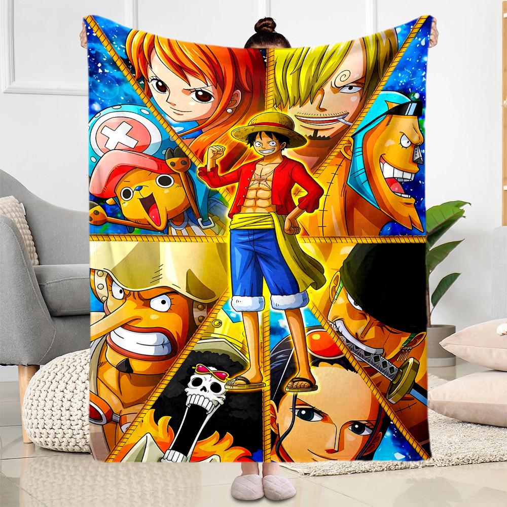 One Piece Adventure Flannel Blanket-Soft and Suitable for Sofas,Beds,Offices,Travel,All Seasons,Great Gift for Holidays and Birthdays.