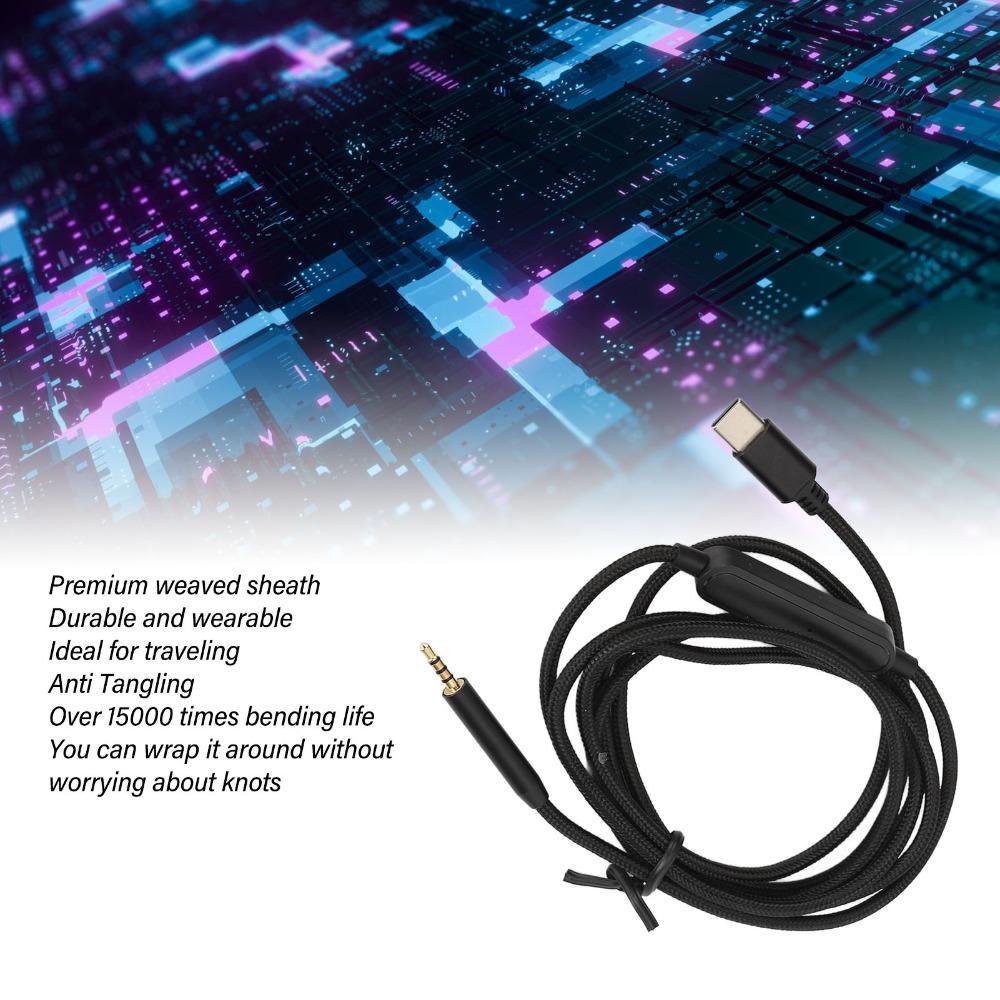 Lossless Noiseless 2.5mm To USB C Sound Cord for QC25 QC35 QC45 NC700 OE2 AE2 Headphone