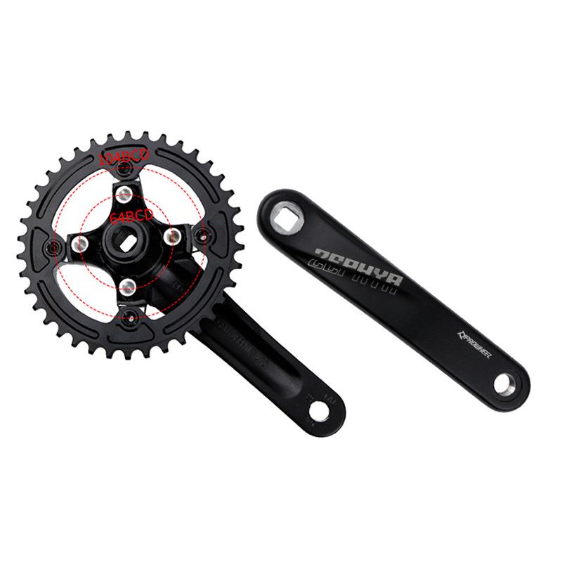 Guarnitura Prowheel Haomeng per Mountain Bike 104BCD 9/10/11 Velocità, Corona 32-38T