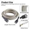 Expandable Nylon Reinforced Pressure Cleaner Hose 25ft Expansion With Double Fast Release Connectors Easy Installation
