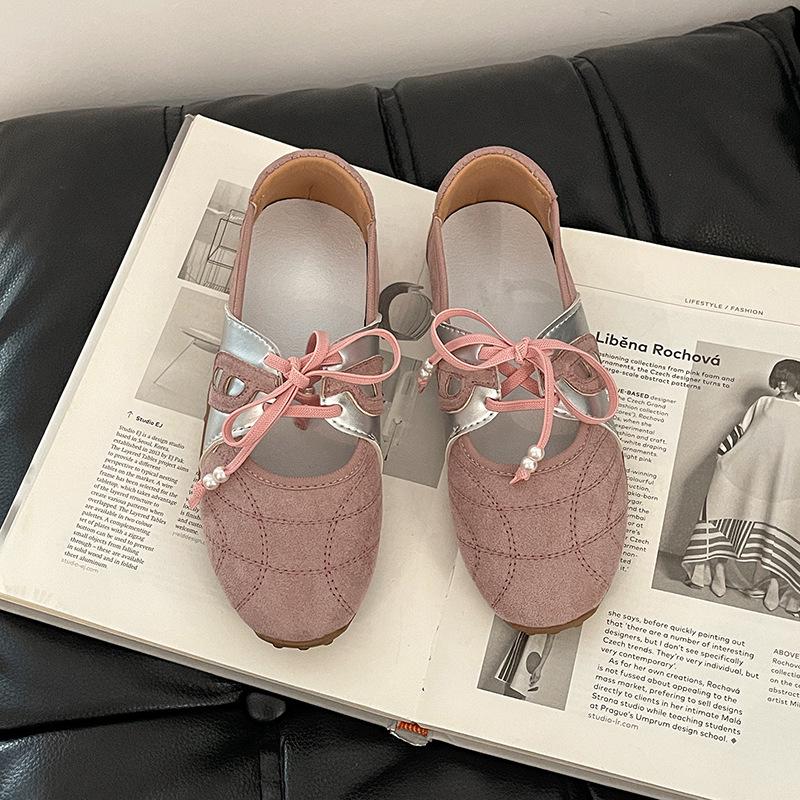 Retro Style Design Sense Casual Moral Training Shoes Lace-up Mary Jane Shoes Women's Summer Fashion Versatile Shallow Mouth Sports Shoes