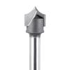 SpeTool 1/4" Shank Point Cutting Roundover Router Bit with 1/2" Cutting Diameter 1/4" Radius, Carbide 2 Flute Tipped Round Over Beading Bits for CNC