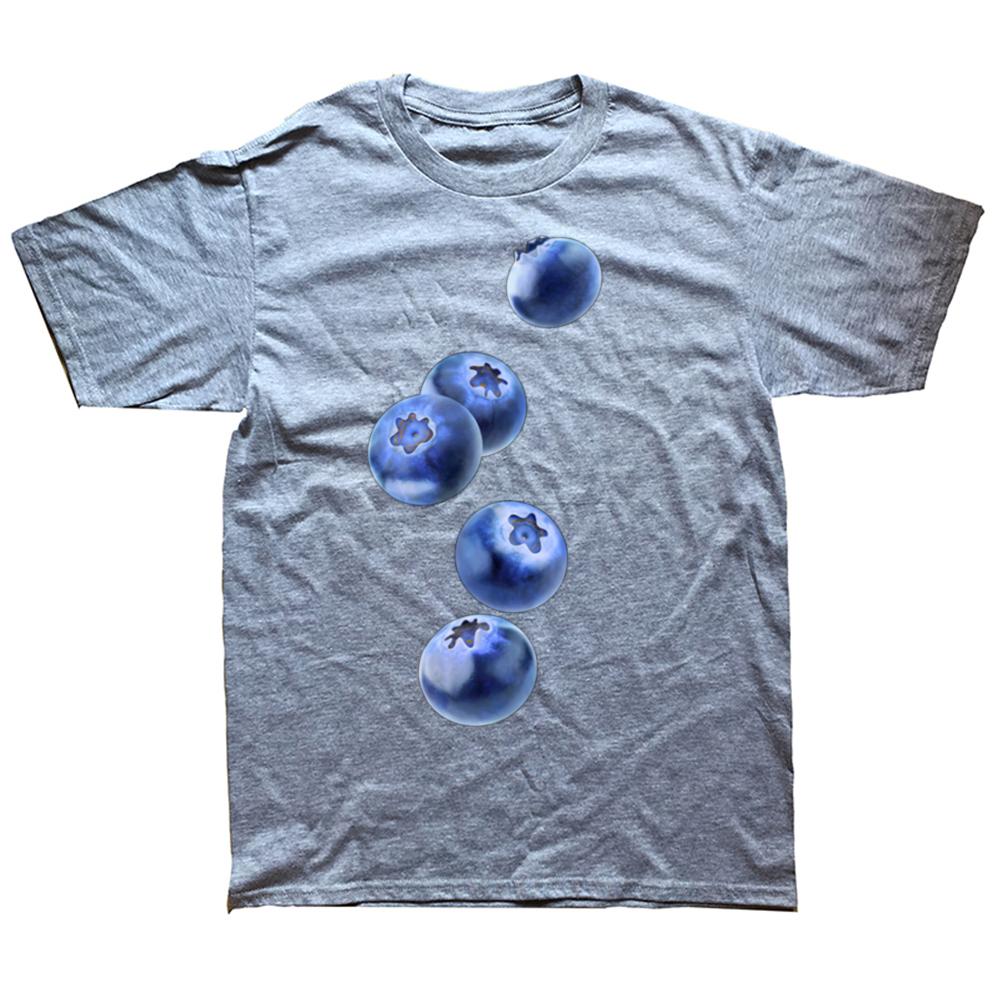 Y2k Kawaii Blueberries Graphic Printed Girly Summer Women Men Gothic Harajuku Tee Vintage T-shirt Emo Cotton Loose Blueberry Top