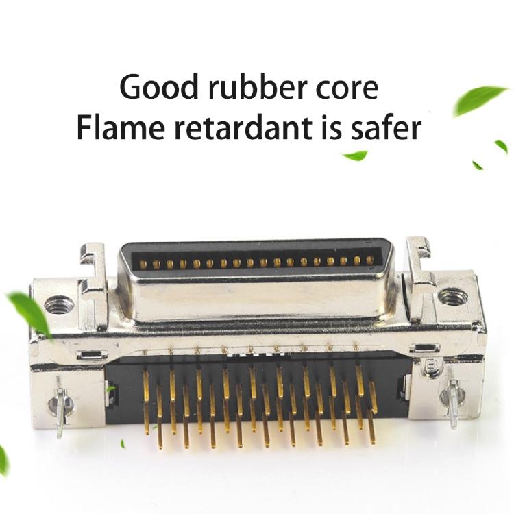 Robuster SCSI-Buchsen-Board-Steckverbinder Metallkontakte 14pol 20pol 26pol 36pol 50pol Lötplatine Halter