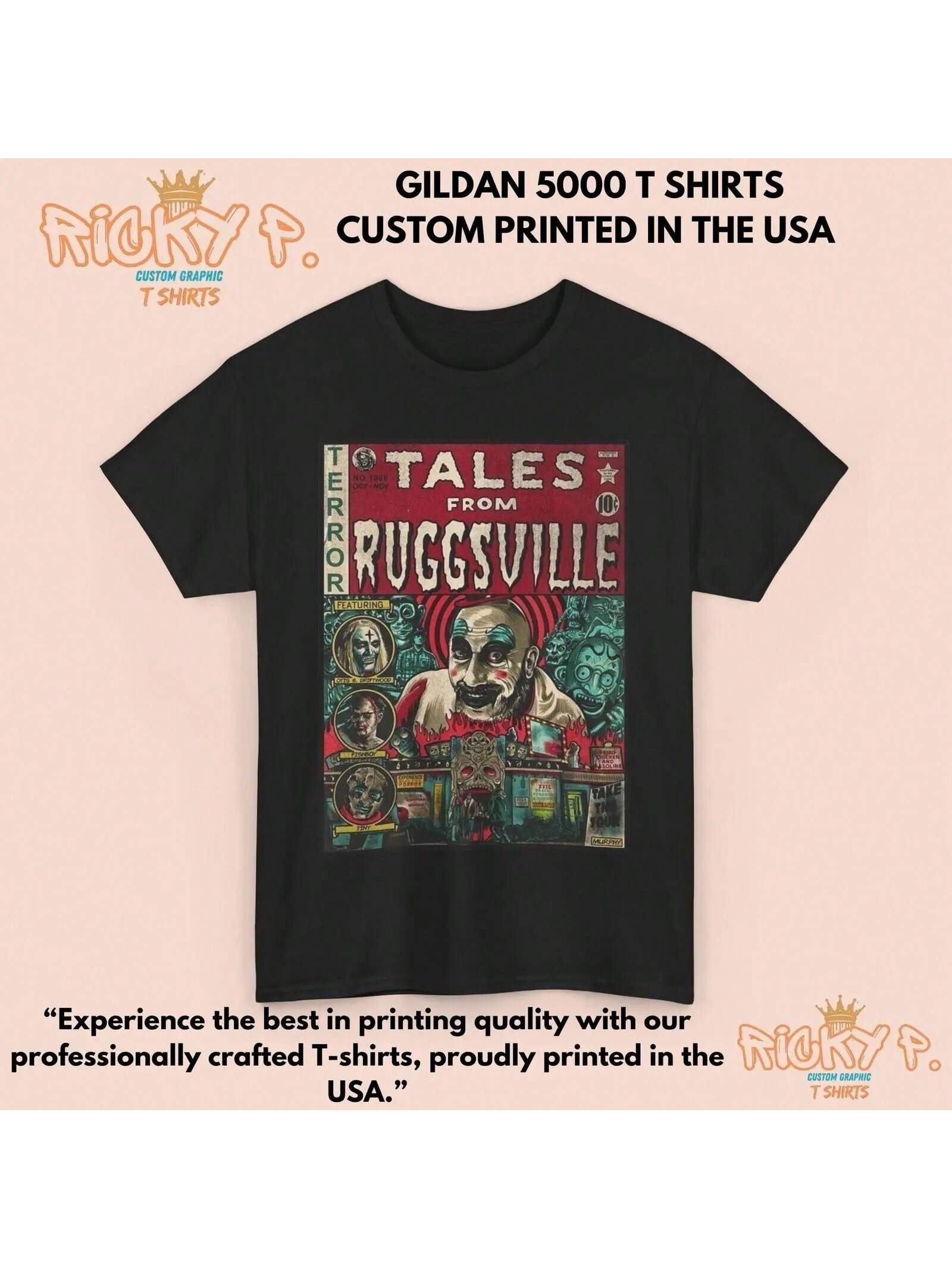 House Of 1000 Corpses Captain Spaulding Comic T Shirt Unisex Heavy Cotton Tee S разноцветный