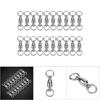 Swivel Fishing Tackle Rings Solid Rolling Hooks Lure Bearing (4#20pcs)