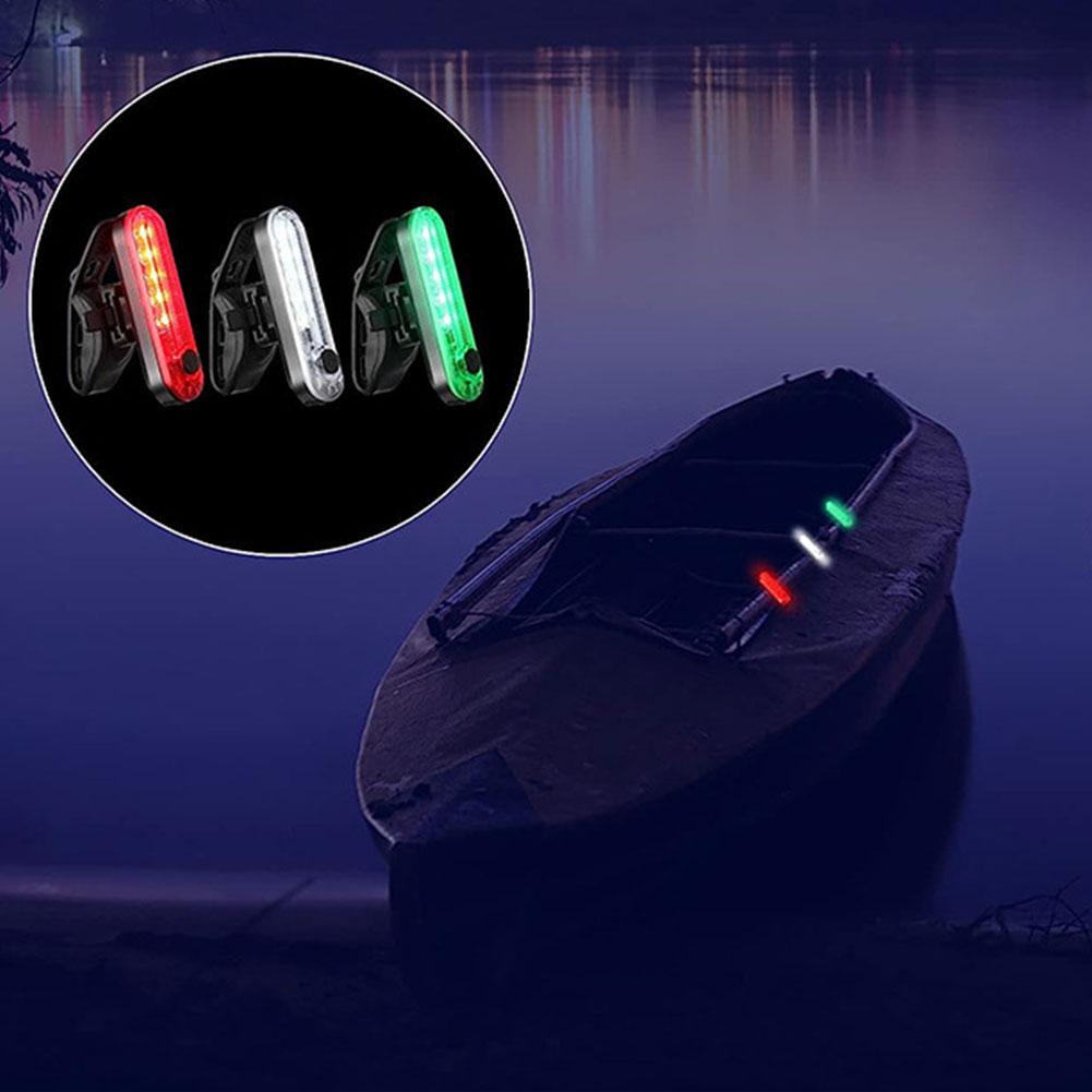 LED Boat Navigation Light 4 Modes Sailing Signal Lamp USB Charging Marine Yacht Warning Light for Canoeing Paddle Board