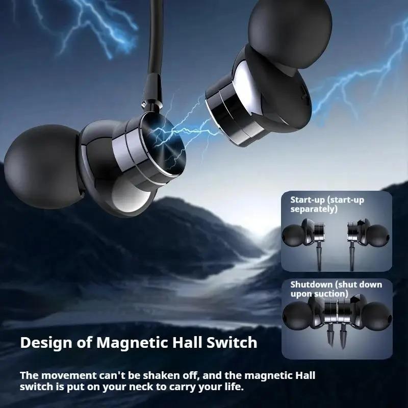 Sports Car Shape Stereo Sound Neckband LED Display Wireless Bluetooth Headphones Magnetic In-ear Headsets Sports Gamer Earphones