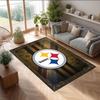 Pittsburgh Steelers Crystal Velvet Carpet Soft Anti?Slip Floor Mat Comfortable Home Living Room Bedroom Decor Rug