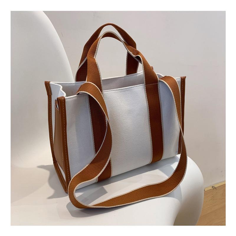 Korean Fashion Canvas Bag Korean Instagram Large Capacity Handheld Bag Women Commuter Shoulder Crossbody Tote