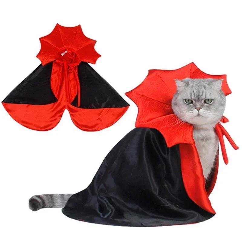 New 1Pcs Halloween New Pet Costume Cosplay Clown Cute Little Dog Kitten Clothes Pet Costume Cat Accessories Black And Red Hat