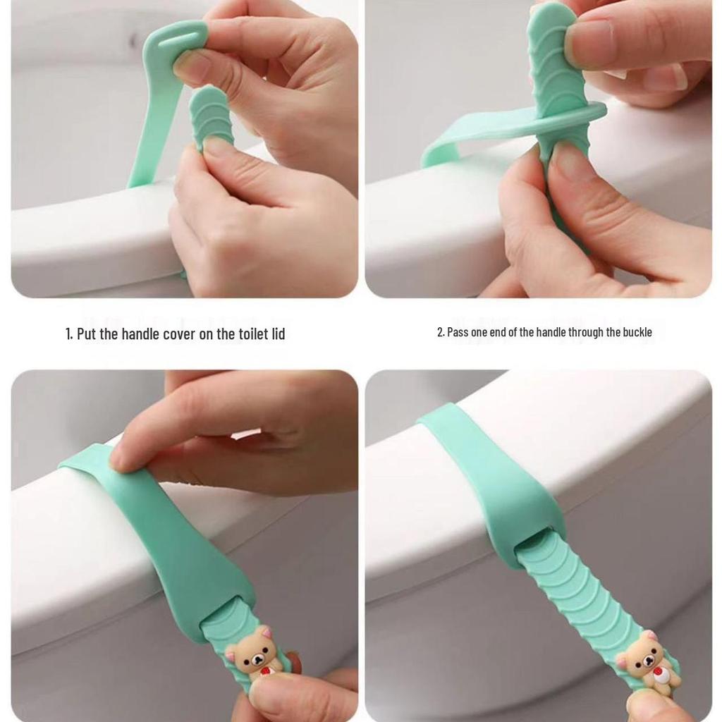 Silicone Toilet Seat Lid Lifter - Flip-Up Handle for Hygiene