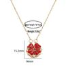 Magnetic Four-Leaf Clover Rhinestone Pendant Necklace In Titanium Steel - Versatile Fashion Clavicle Chain for Women