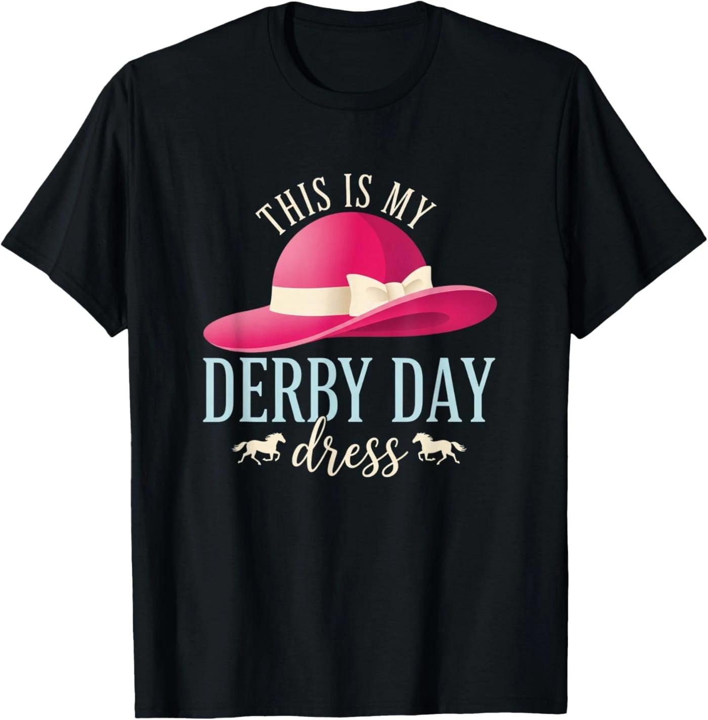 This is My Derby Day Dress Hat Horse Racing T-Shirt M