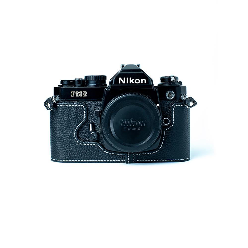 For Nikon FM2/FE2 Case Genuine Real Leather Half Cover Bag Case FM2/FE2 Case Handmake Leather Camera Bag Photography Accessories