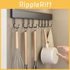Kitchen Wall Hook Rack With Space Aluminum Material For Kitchen Organization And Utensil Storage