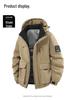 2025 Men's Winter Workwear Down Jacket with Detachable Hood and Thickened Graphene, 90% White Duck Down