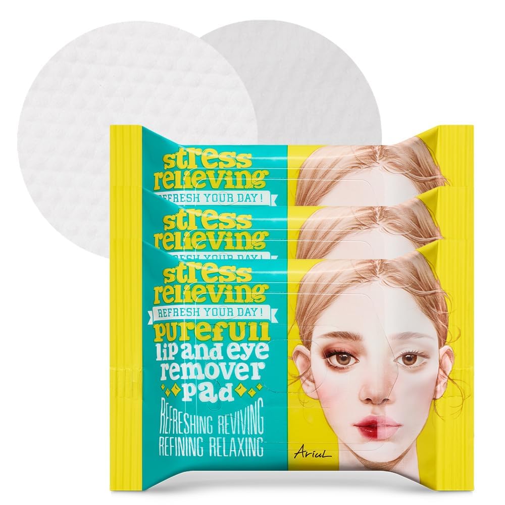 Ariul Stress Relieving Pureful Lip Eye Remover Pads 30 sheets x 3 packs