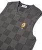 Critic Checkerboard Knit Vest Charcoal