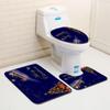 Christmas Bathroom Floor Mat Toilet Three-Piece Set