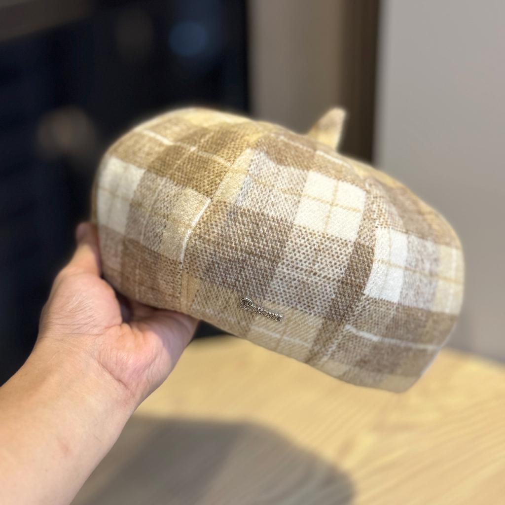 Britischer Stil Baskenmütze Damen Neuer Stil Schiebermütze Damen Herbst und Winter Warm und Stilvoll Achteckige Mütze