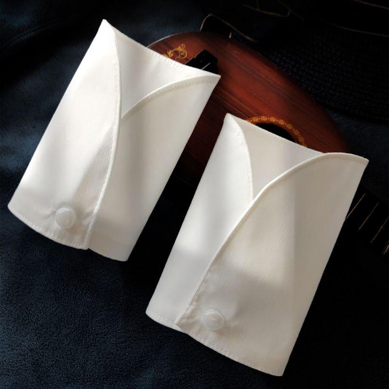 

Bandage Dress Shirt Oversleeve Shirt Fake Cuff Base Gloves Half Decorative Sleeve Wrist Sleeve Short Sleeve Oversleeve Fall and Winter White One size