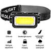Portable Headlamp Type-C Rechargeable LED Wave Sensor Headlight Strong Light Outdoor Camping Fishing Night Running Head Lamp