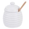 Pojemnik Porcelanowy na Miód Miodownik Nabierak do Miodu z Pokrywką