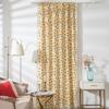 Sunflower Print Fringed Cotton Linen Curtains Semi-blackout Drape Fabric Rod Pocket Home Bedroom Living Room Valance