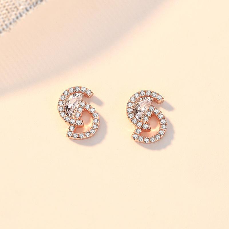 

Танциз стерлингового серебра 925 пробы циркон серьги серьги-капли для женщин подарки на свадьбу розового золота