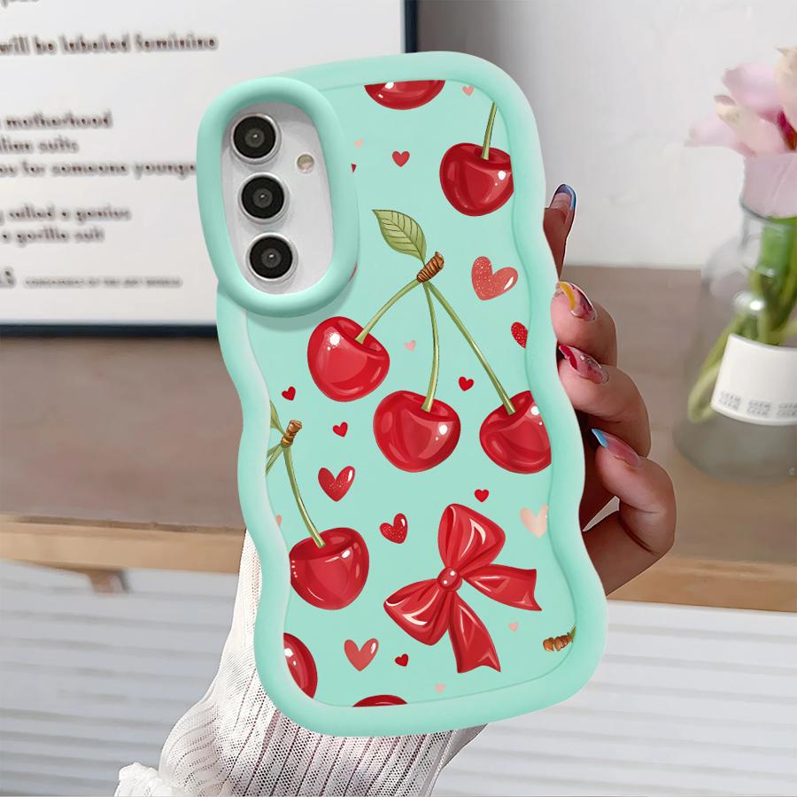 Case for Samsung Galaxy A14 A52 A13 A11 A15 A12 A21s A16 Soft Phone Cover A05 A23 A53 A03 A33 A22 A06 A04 Red Lovely Cherry