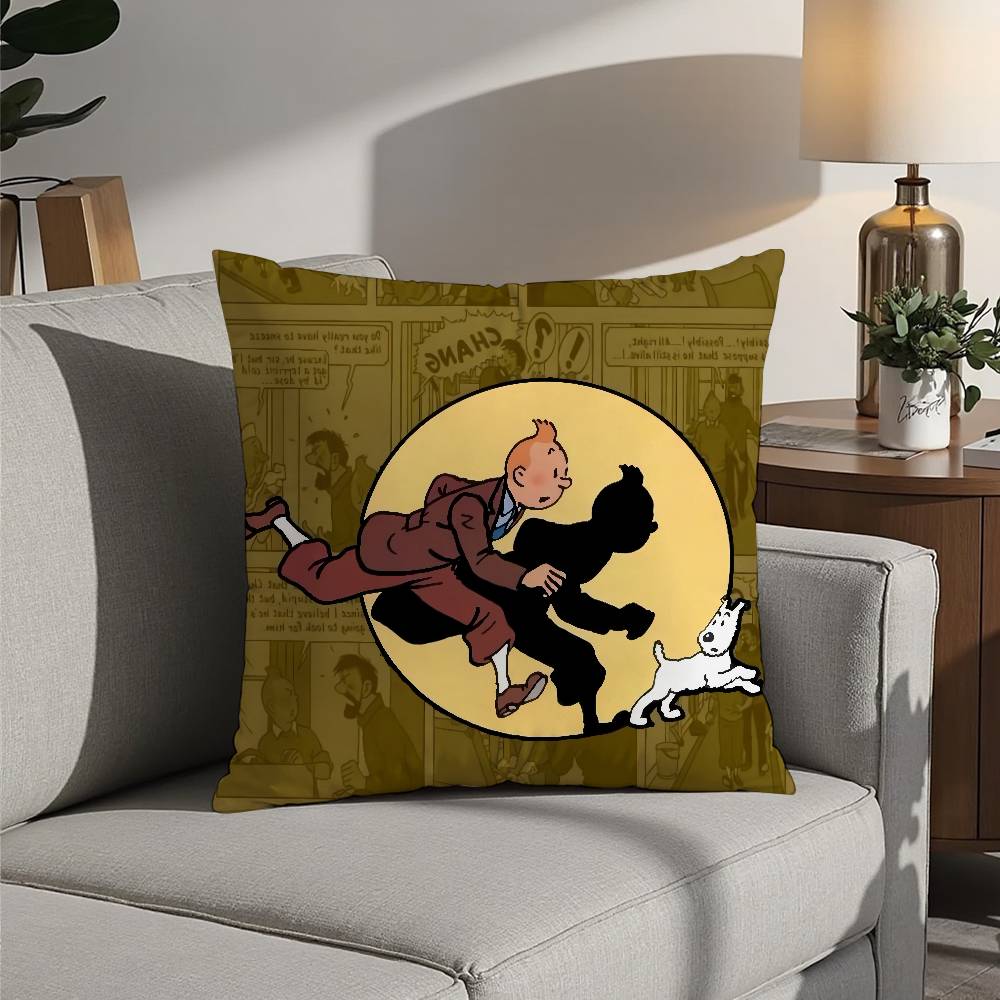 

Аниме Т-Тинтинес Наволочка 3D Принт Полиэфирное волокно 40*40см Дом Диван Декоративная подушка Фестивальный подарок 12x12in 30x30cm
